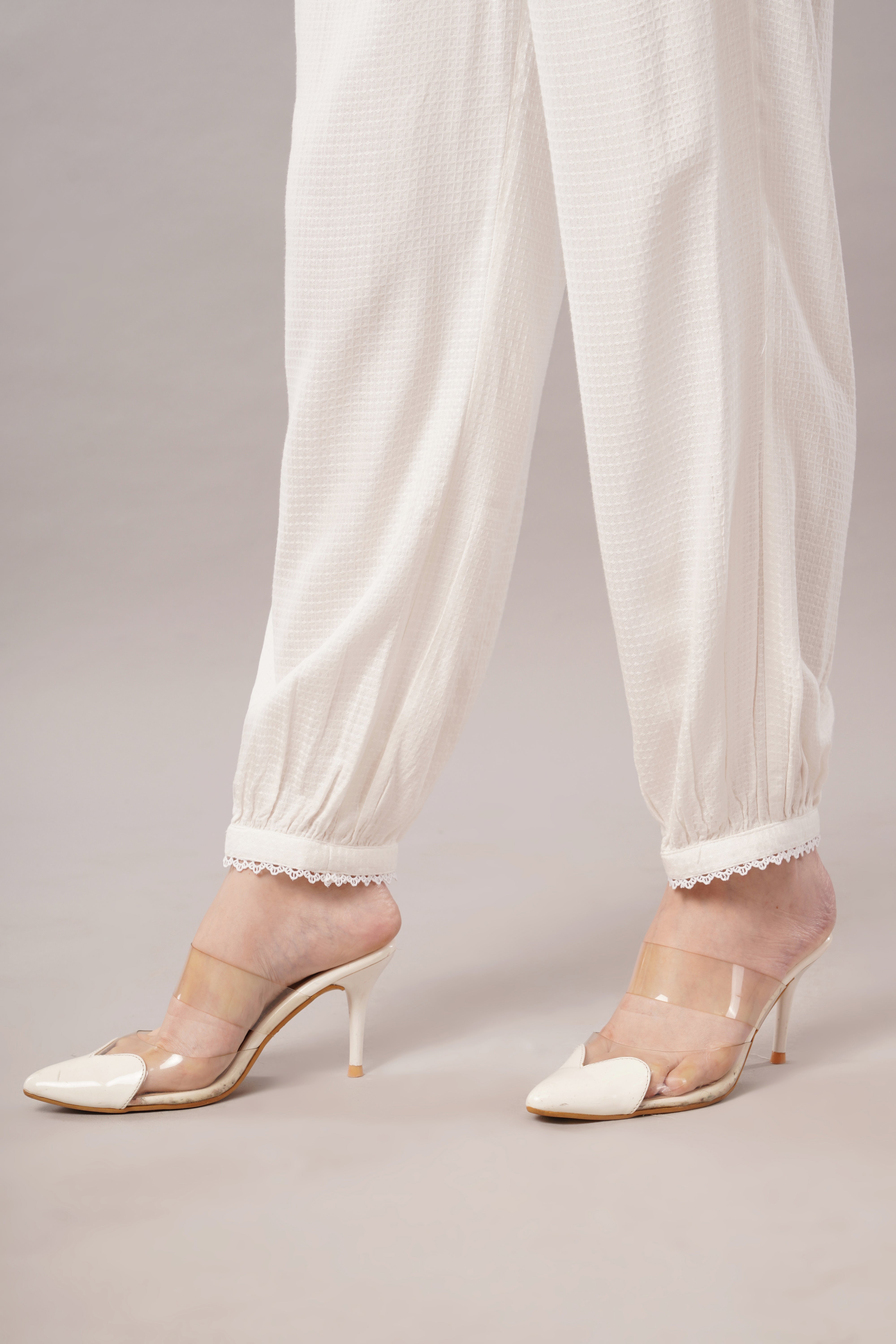 Luxe Harem Pants - White Cotton