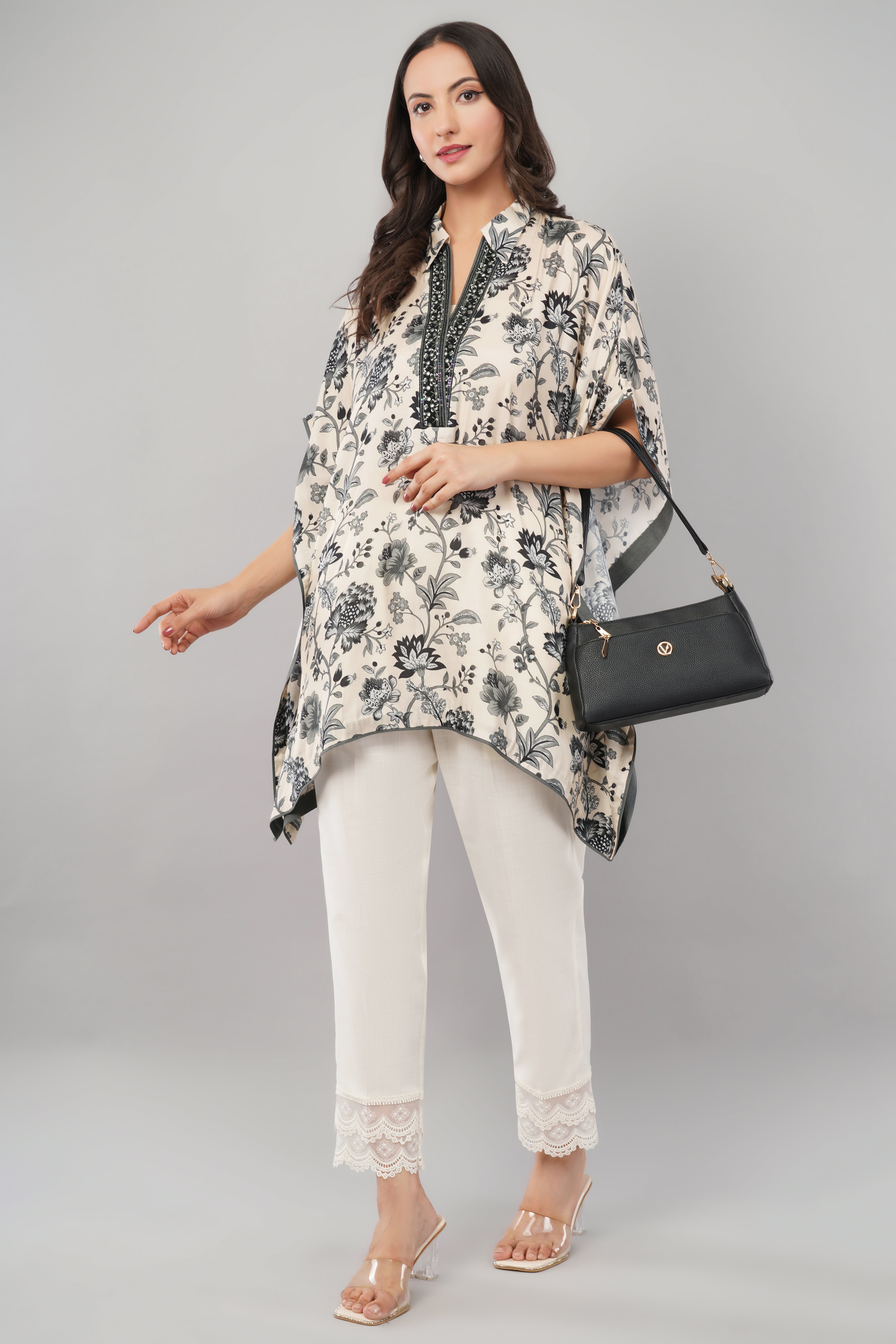 Ivory Bloom Kaftan