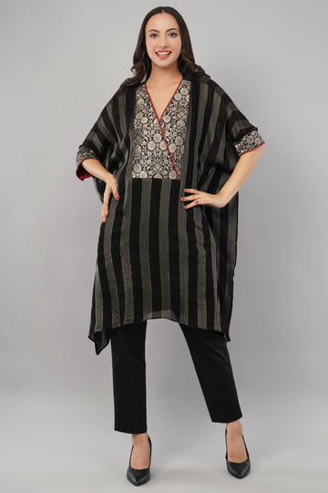 Brocade Zari Kaftan - Black