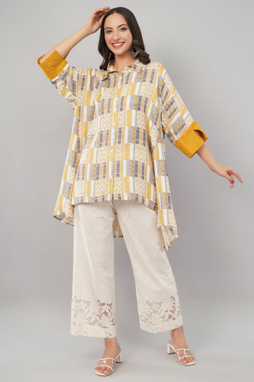 Citrus Grid Tunic - Long Tunic
