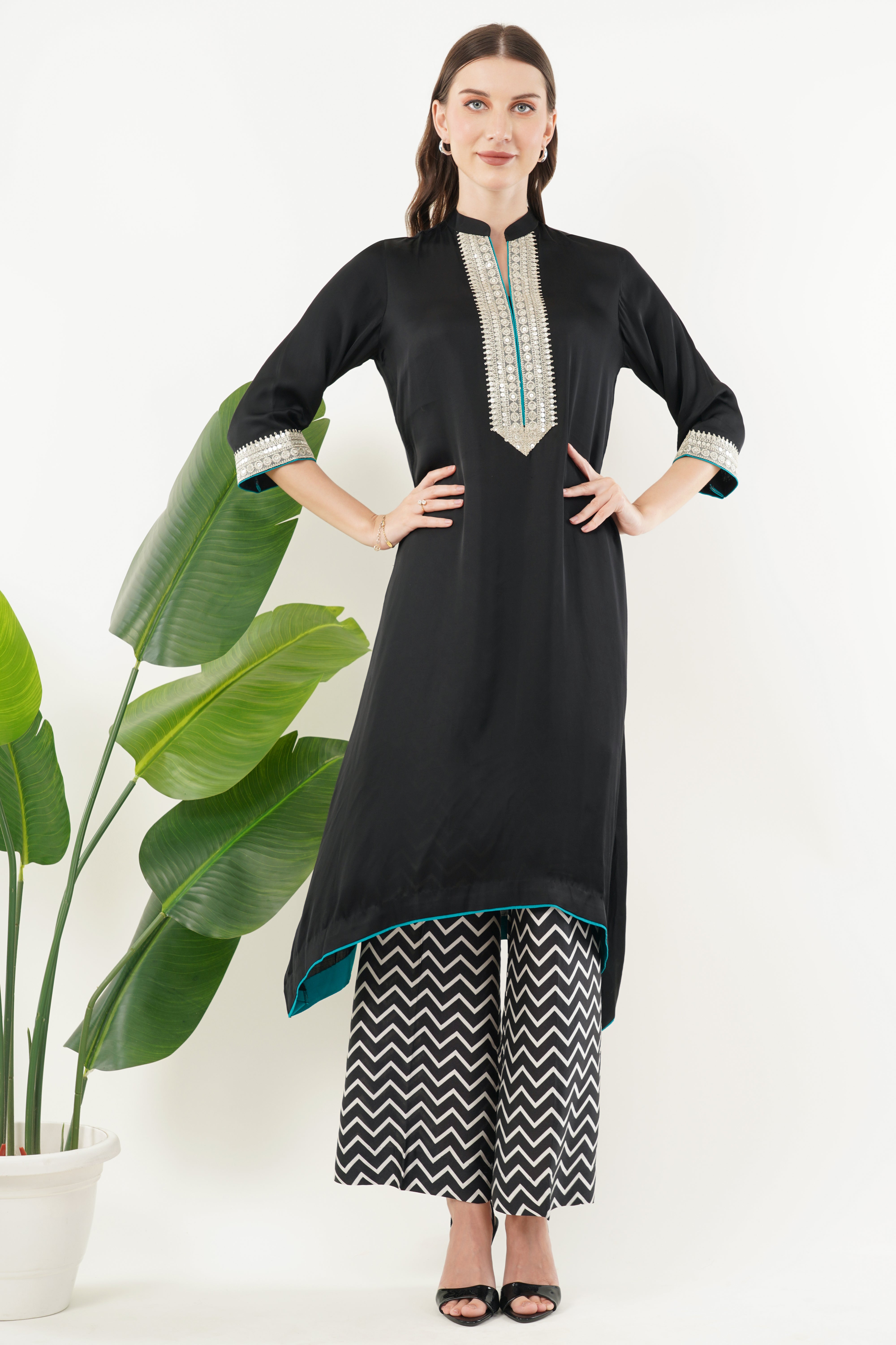 Dark Diva Tunic + Chevron Pant coord set