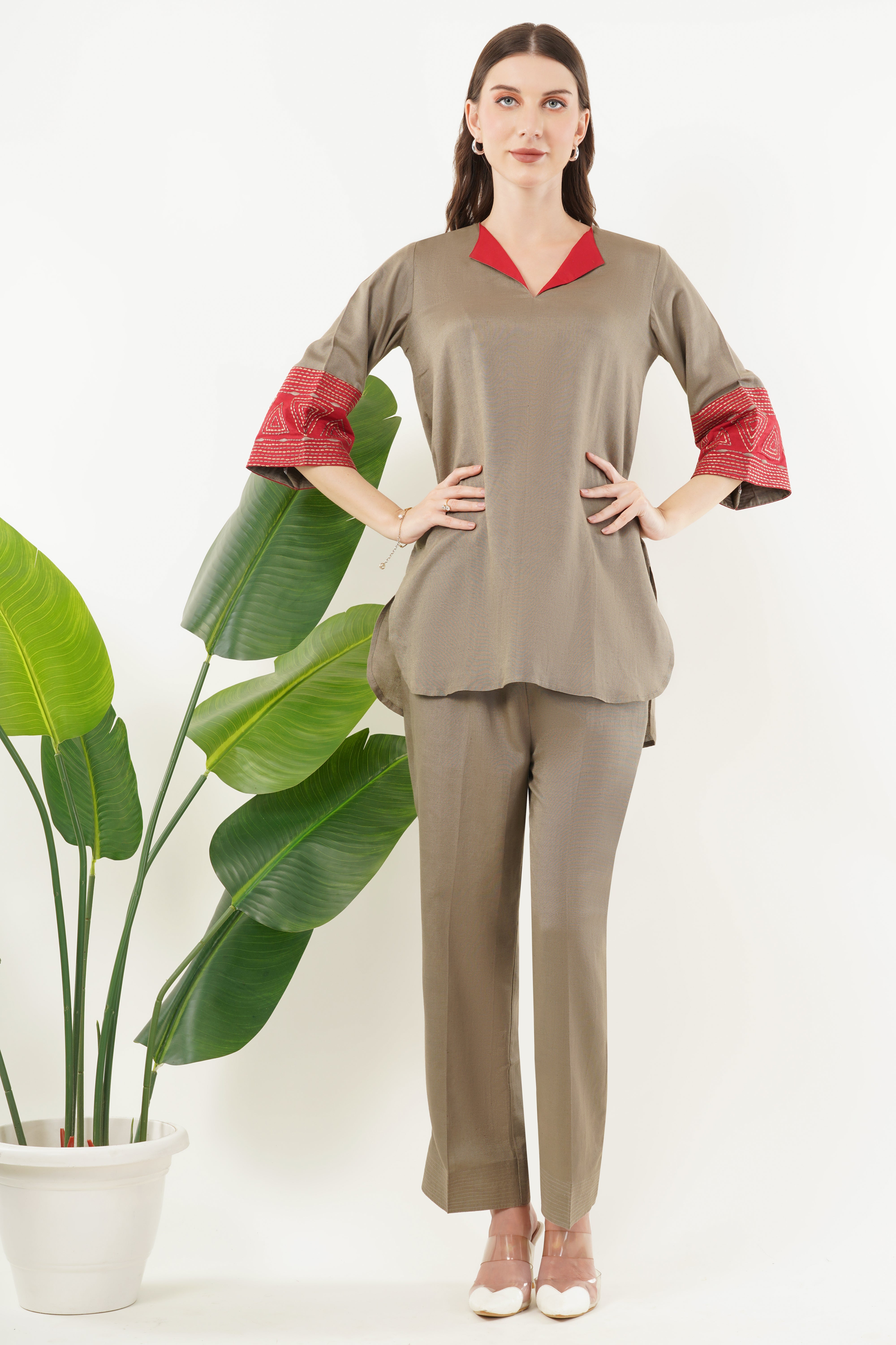 Ruby Ash Kantha-Inspired Co-ord Set